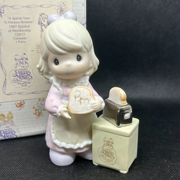 Precious Moments "A Special Toast to Precious Moments" 1997 Charter figurine - Picture 1 of 3
